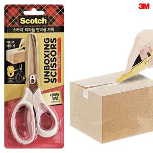 3M 티타늄 언박싱 가위(핑크) 1487T-K 커터칼 겸용 커터가위 스테인레스가위 코팅가위 문구가위 가정용가위