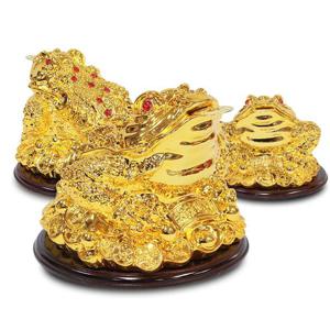 삼족두꺼비 사라코 원형 삼족 황금두꺼비 소 9cm x