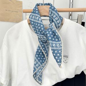 [랄라닷] 쁘띠스카프 레이스 봄 여성 스카프 65-65 cm