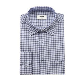 [레노마(셔츠)]시원한 논아이론 린넨 혼방 서커 체크 긴소매 일반핏셔츠 RPSSG1031BU