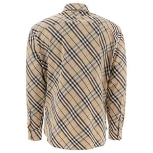 버버리 체크 패턴 코튼 셔츠 8105202 ALABASTER DOM