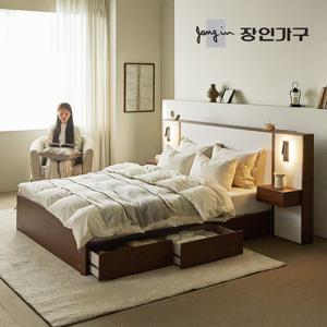 장인가구 밤비 호텔 통서랍 수납침대 프레임 K (높이 300,주문제작)