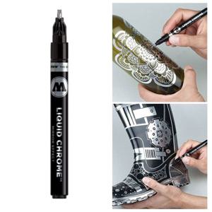 모로토우 리퀴드 크롬 마카 3mm (캘리그라피) 페인트마커 실버펜 은색펜 마카펜 마커펜 도색용 캘리그라피