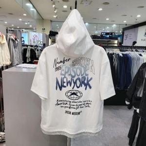 에어워크주니어 sh06 TC분또 레이어드 그라데이션 후드반팔 티셔츠 A252B1123B