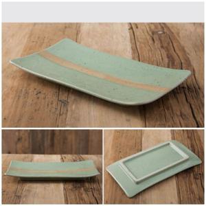 이천도자기 발수청자 직사각 도자기 접시 26cm 식기 생선접시 사각접시 식기 한식기 이천도자기 한정식그릇