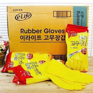 롯데 고무장갑 미니 소 옐로우 50켤레 주방 설거지