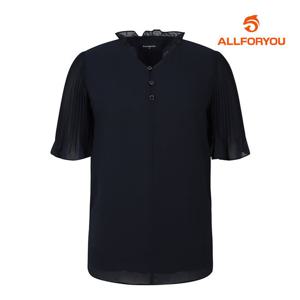 [올포유] 여성 소매 플리츠 반팔 블라우스 ALBLM4121-819