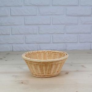 pp 라탄 미니라운드 바구니(연 베이지)소 과일바구니 음식바구니 부엌바구니 주방바구니 인테리어바구니 인