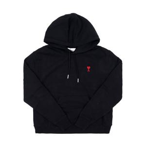 아미 BFUSW235 730 001 스몰 하트 로고 후드티