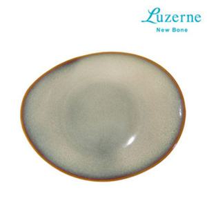 (싱가포르 루전) 러스틱 아이보리 오발 접시 대 29cm 플레이팅접시 플레이트그릇 플레이팅그릇 고급식기 고