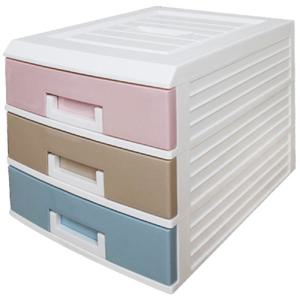 파스텔 서랍함3단 (중) 255 x 320 x 240mm 서류정리함 서류수납함 문서함 문서정리함 문서수납함 서랍함 플