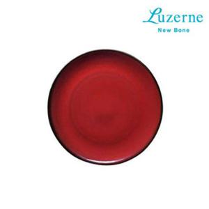 (싱가포르 루전) 러스틱 레드 원형 접시 중 21.5cm 식당접시 앞접시 플레이팅접시 원형접시 가정용접시 주