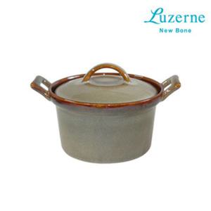 (싱가포르 루전) 러스틱 아이보리 로스트 팟 라운드 대 양수 도자기팟 로스트팟 양수냄비 다용도냄비 도자