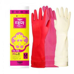 태화 고무장갑 썬밴(M) 3컬러x10켤레 주방고무장갑 라텍스고무장갑 주방장갑 주방잡화 주방소모품 태화장갑