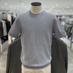 [지오지아]워셔블 슬럽 라운드 니트 티_ABF2ER1102_LGR_DG