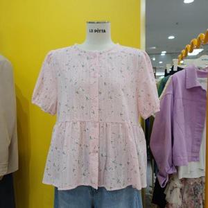 르피타 DP01 플라워퍼프블라우스 L252UBL563