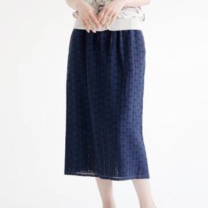 [비꼴리끄(여성)]린넨 자수 스커트 B252WK3090