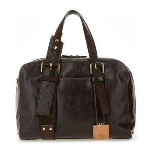 모스키노 브라운 가죽 어드저스터블 스트랩 토트 백 MC4245PP0M