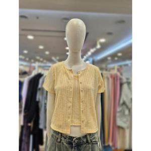 부루앤쥬디 세이브존03 부루앤쥬디 레이스 골지 나시 세트 가디건 AGBBRFST117BA