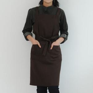 H형 어께 카페 주방 바리스타앞치마 브라운앞치마 앞치마 주방앞치마 식당앞치마 고급앞치마 주머니앞치마