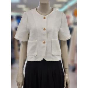 SOUP 세이브존07 트위드 크롭 반팔 자켓 OB4JKR3