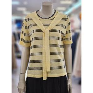 SOUP 세이브존07 어깨숄 레이어드 반팔 니트 OB5SKTE