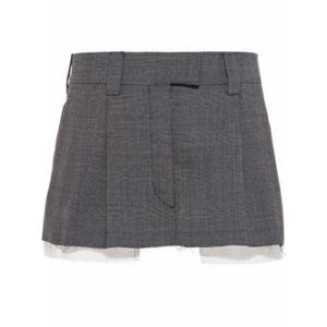 미우미우 프린스 오브 웨일즈 체크 미니 스커트 MG180110DI