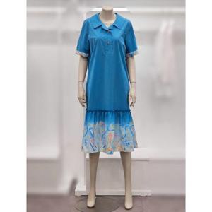 프렐린 세이브존02 프린트단반팔카라원피스 RJO25293M