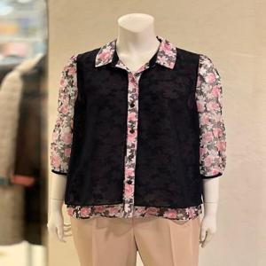 [벨리시앙]플라워 쉬폰 레이어드 재킷 JK4217