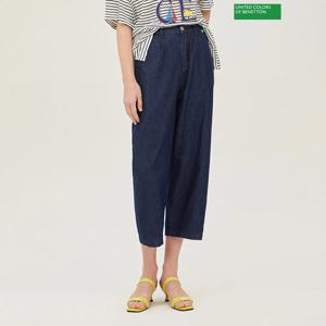 베네통 백 밴딩 숏 항아리 데님 팬츠 BADPB5531