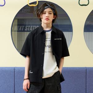 [오션스카이]남아 스트레치 카라 포켓 반팔 셔츠-EBJB5514D03