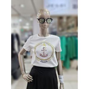 제시뉴욕 세이브존04 자수 로고 포인트 면 티셔츠 AEM5TZ6620TZ