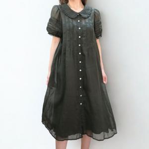 [비꼴리끄(여성)]핀턱 레이스 카라 원피스 B252WO3010