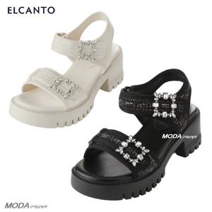 [엘칸토]경량 쿠션 청키 스트렙 여성 샌들 1XWW56XS_GN