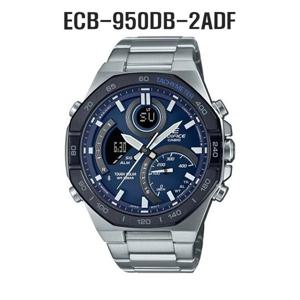 [에디피스]ECB-950DB-2ADF LIC 남자메탈시계 블루 팔각베젤 터프솔라 블루투스