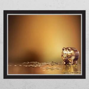 아트박스/꾸밈 is795-황금시리즈(작은돼지)_창문그림액자