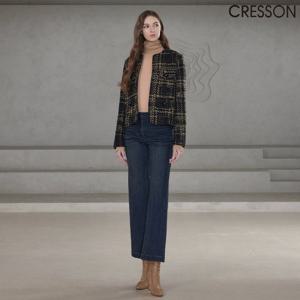 크레송 인디고 세미와이드 기모 데님 팬츠 C244B404A_25
