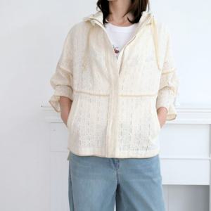 [비꼴리끄(여성)]린넨 자수 후디 점퍼 B252PJ2030