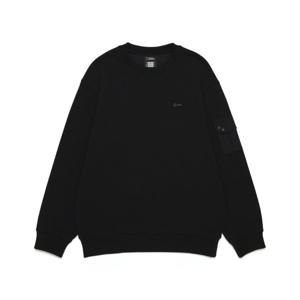 [내셔널지오그래픽키즈]K253USW830 어드벤처 소매포켓 백그래픽 맨투맨 CARBON BLACK