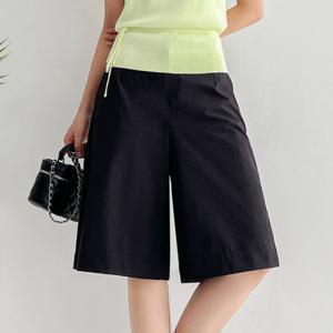 아이스 버뮤다 A라인 팬츠 와이드 5부 사방스판