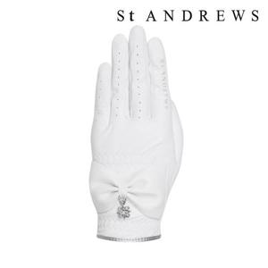 [세인트앤드류스]여성 리본 레더 한손 장갑 (821E7GV051WH)