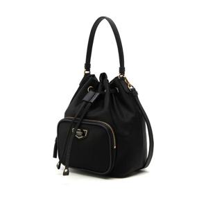 [헤지스ACC]HIBA3E303BK [인기상품]블랙 나일론 혼방 스몰 버킷백