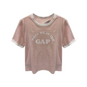 GAP 여성 Meet me in the gap 그래픽 링거 티셔츠 779802