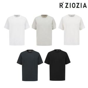 [리얼지오지아][25SS] 남성 사카바리 조직 라운드 반팔티 티셔츠 5컬러 ADF3TR1901