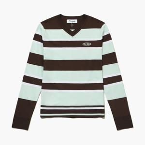 [르꼬끄골프] 여성 스트라이프 브이넥 스웨터 (GQ322LKP82)