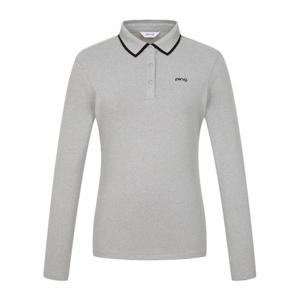 [핑골프]여성 카라 배색 포인트 긴팔 티셔츠121E3TO052