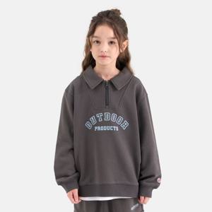 [아웃도어프로덕츠 키즈]반집업 스몰그래픽 맨투맨 (딥그레이) OD253IZM14_DGY