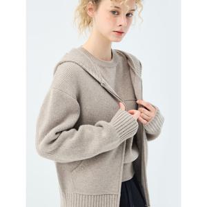 [유닛]캐시미어 블렌드 사프란 가디건 (UFKKCA457N-BEIGE)