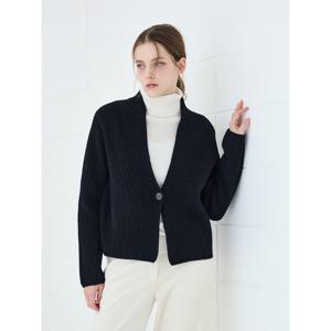 [유닛]캐시미어 블렌드 칼라 가디건 (UFKKCA456N-BLACK)