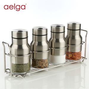엘가 스테인레스 양념병 실버 5P세트 양념용기세트 조미료용기세트 양념보관세트 양념보관통세트 양념통세